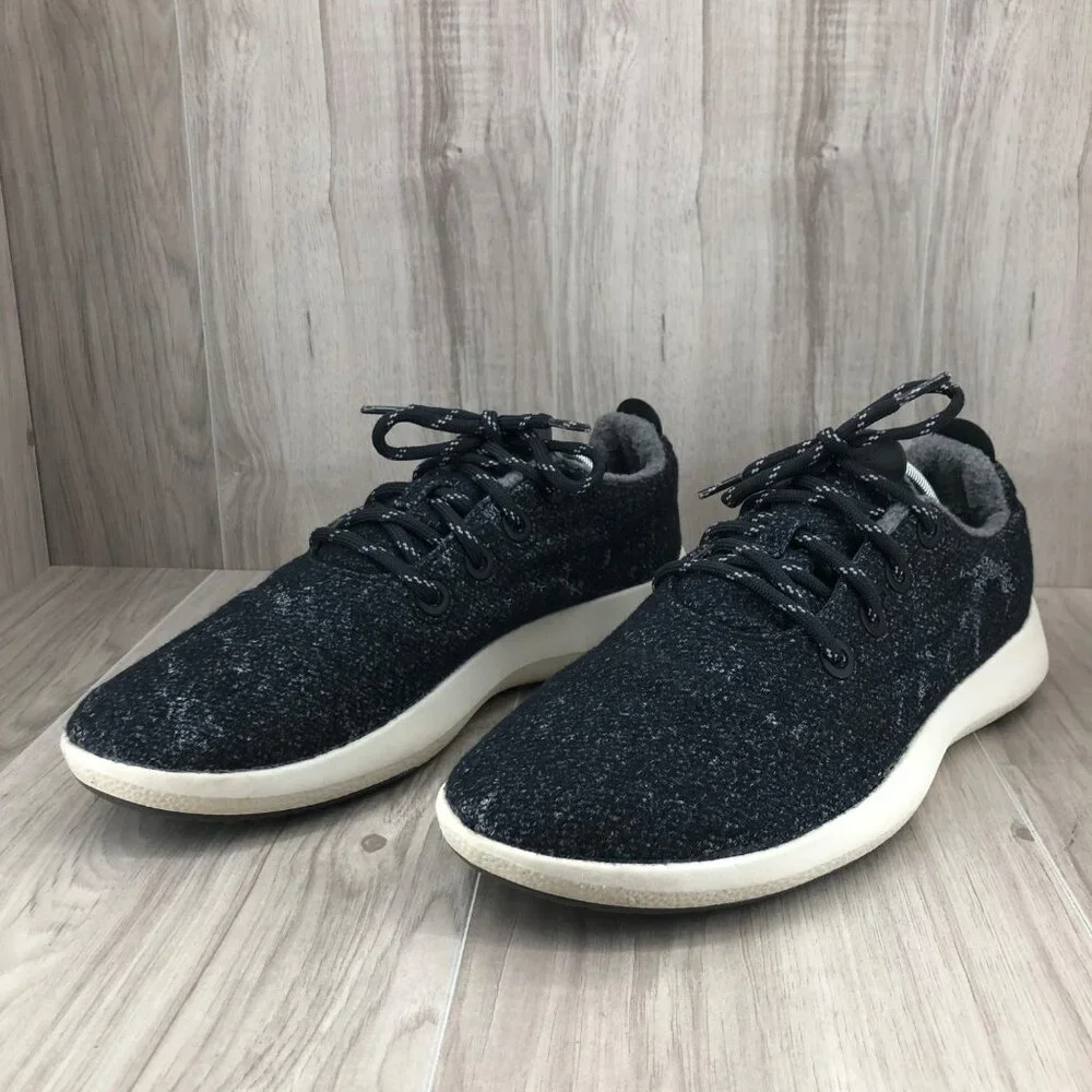 Allbirds Sneakers Mens 12 Wool Runner Mizzles Blue Wool Lace Up Shoes